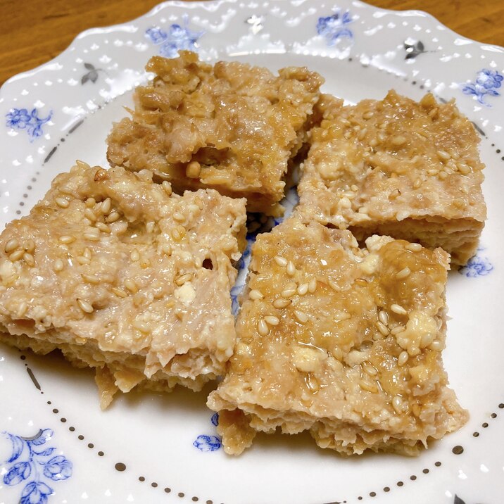 レンジでふわふわ　簡単味噌マヨつくね